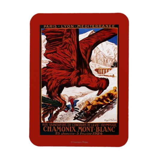 1924年冬季五輪ポスター マグネット (縦)