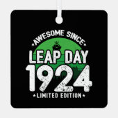 1924年素晴らし閏年日以後2月29誕生日 メタルオーナメント (裏面)