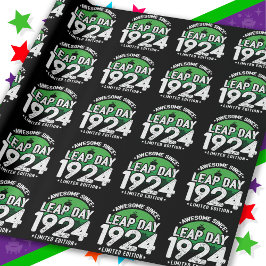 1924年素晴らし閏年日以後2月29誕生日 ラッピングペーパー