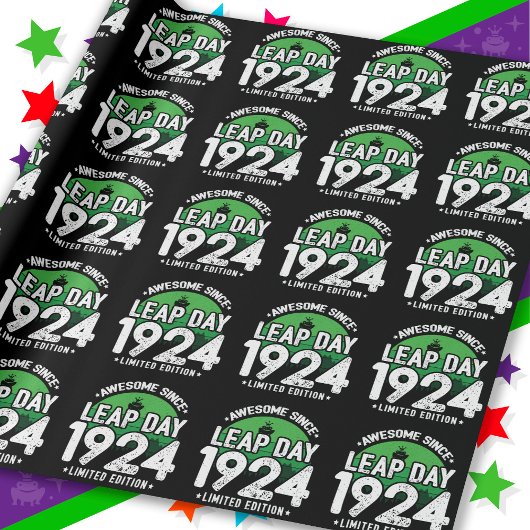 1924年素晴らし閏年日以後2月29誕生日 ラッピングペーパー