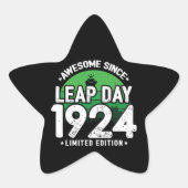 1924年素晴らし閏年日以後2月29誕生日 星シール (正面)