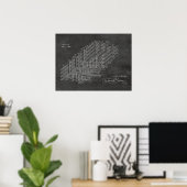 1924年航空機列車特許スケッチプリント ポスター (ホームオフィス)