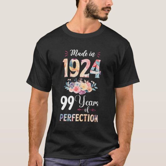 1924年製 フローラル 99 99回目 Tシャツ (正面)