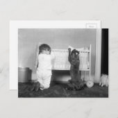 1924年頃のクリスマスストーリー シーズンポストカード (正面/裏面)