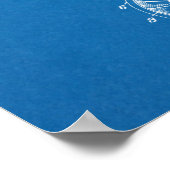 1924年飛んでいる自転車飛行機特許スケッチ ポスター (角)