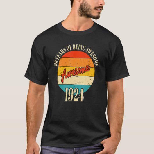 1924年98素晴らし誕生日 Tシャツ (正面)