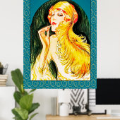 1924 アールデコの女性 ポスター (ホームオフィス)