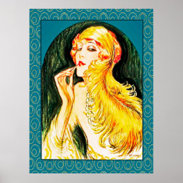 1924 アールデコの女性 ポスター