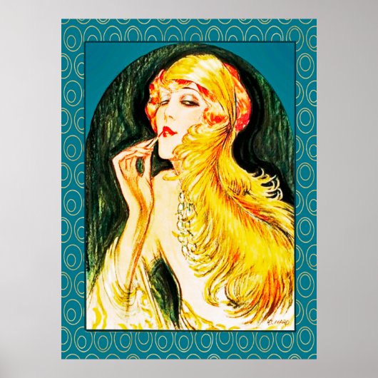 1924 アールデコの女性 ポスター (正面)