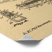 1924 Knife Gun Patent Art Drawing Print ポスター (角)