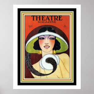 1924 Theater Magazineアールデコカバー16 x 20 ポスター