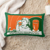 1925オレンジジュースを飲む ランバークッション (ブランケット)