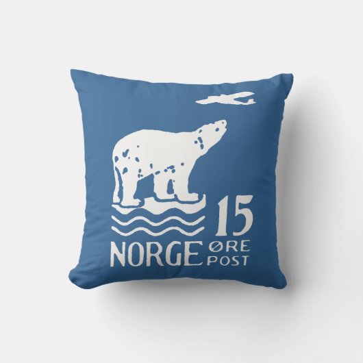 1925ノルウェーの白くま クッション (正面)