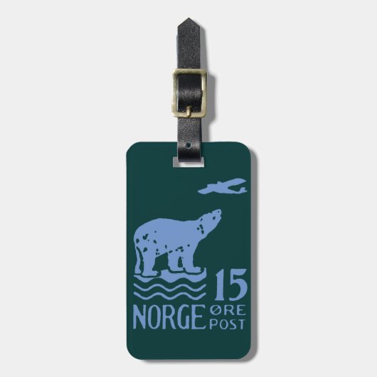 1925ノルウェーの白くま ラゲッジタグ (正面縦)