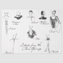 1925フランスのファッションティッシュペーパー