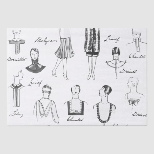 1925フランスのファッションティッシュペーパーv. 2 薄葉紙 (正面)