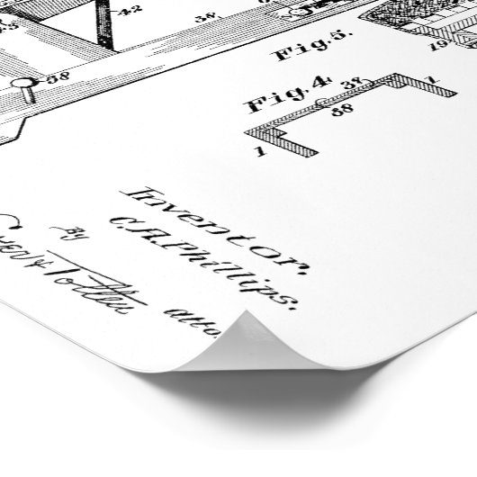 1925ヴィンテージカイロプラクティック表特許芸術プリント ポスター (角)