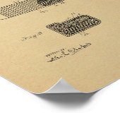 1925ヴィンテージゴルフクラブ特許アートプリント ポスター (角)