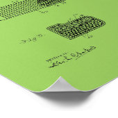 1925ヴィンテージゴルフクラブ特許青写真アートプリント ポスター (角)