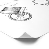 1925ヴィンテージゴルフバッグ特許芸術プリント ポスター (角)