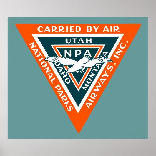 1925国立公園航空路 ポスター (正面)