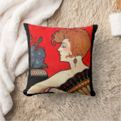 1925女性プリント クッション (ブランケット)