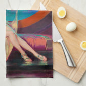 1925年のアラビア・サルタンの側室 キッチンタオル (四つ折り)