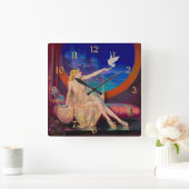 1925年のアラビア・サルタンの側室 スクエア壁時計 (ホーム)