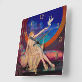 1925年のアラビア・サルタンの側室 スクエア壁時計 (傾斜)