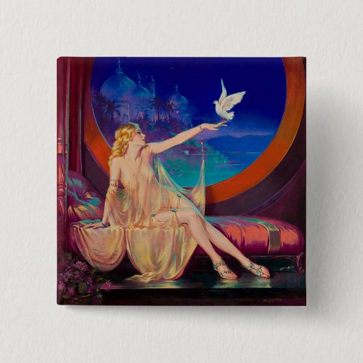 1925年のアラビア・サルタンの側室 缶バッジ (正面)