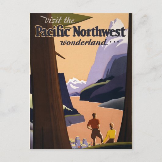 1925年の太平洋岸北西部ワンダーランドを訪れる ポストカード (正面)