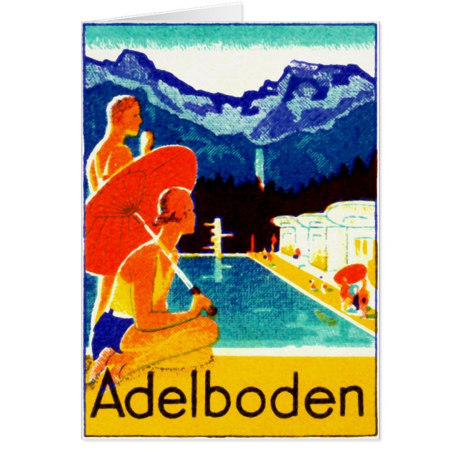 1925年のAdelbodenスイス連邦共和国ポスター (正面)