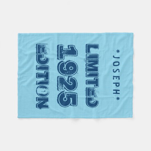 1925年または年の誕生日の限定版V01Z フリースブランケット (正面(横))