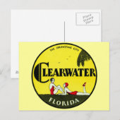 1925年クリアウォーター フロリダ ポストカード (正面/裏面)