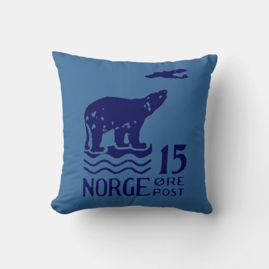 1925年ノルウェー極熊 クッション (正面)