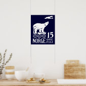 1925年ノルウェー極熊 ポスター (キッチン)