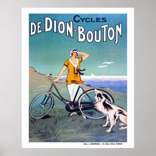 1925年フランス自転車広告 ポスター (正面)