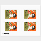 1925年フランス香水の花 長方形シール (シート)