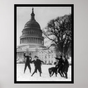 1925年ワシントンDCでの雪の戦い ポスター