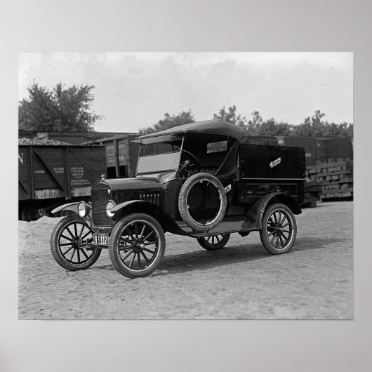 1925年式T型ピックアップトラック。ヴィンテージ写真 ポスター (正面)