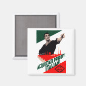 1925年買製イタリアン品ポスター マグネット (正面/裏面)