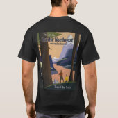 1925年 パシフィック・ノースウェスト旅行ポスター 電車 Tシャツ (裏面)