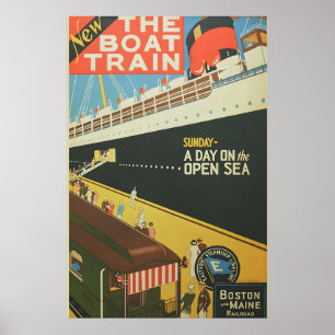 1925年 ボストン＆メイン鉄道 誇りを掲げる列車 - ヴィンテージ ポスター