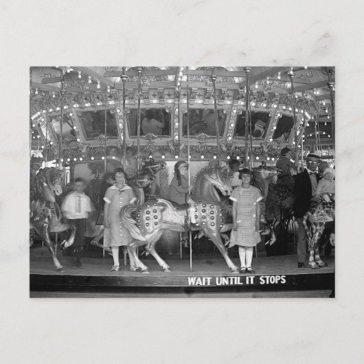 1925年、子供たちのメリーゴーラウンド ポストカード (正面)