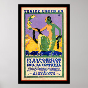 1925年 自動車博覧会 ヴィンテージ ポスター