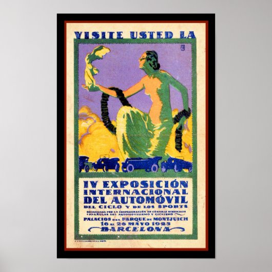 1925年 自動車博覧会 ヴィンテージ ポスター (正面)