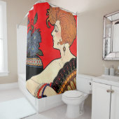 1925美しい女性プリント シャワーカーテン (インサイチュ)
