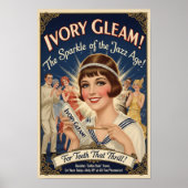 1925 ビンテージ アイボリーグリーム歯磨き粉広告 ポスター (正面)