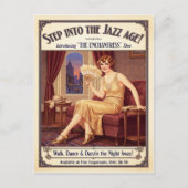 1925 ビンテージ・エンチャントレス・シューズ フラッパー広告 ポストカード (正面)