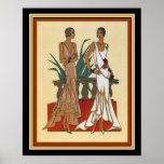 1925 Art Deco Fashion Print 16 x 20 ポスター<br><div class="desc">Colorful,  Art Deco Fashion Print-16 x 20 ca 1925</div>